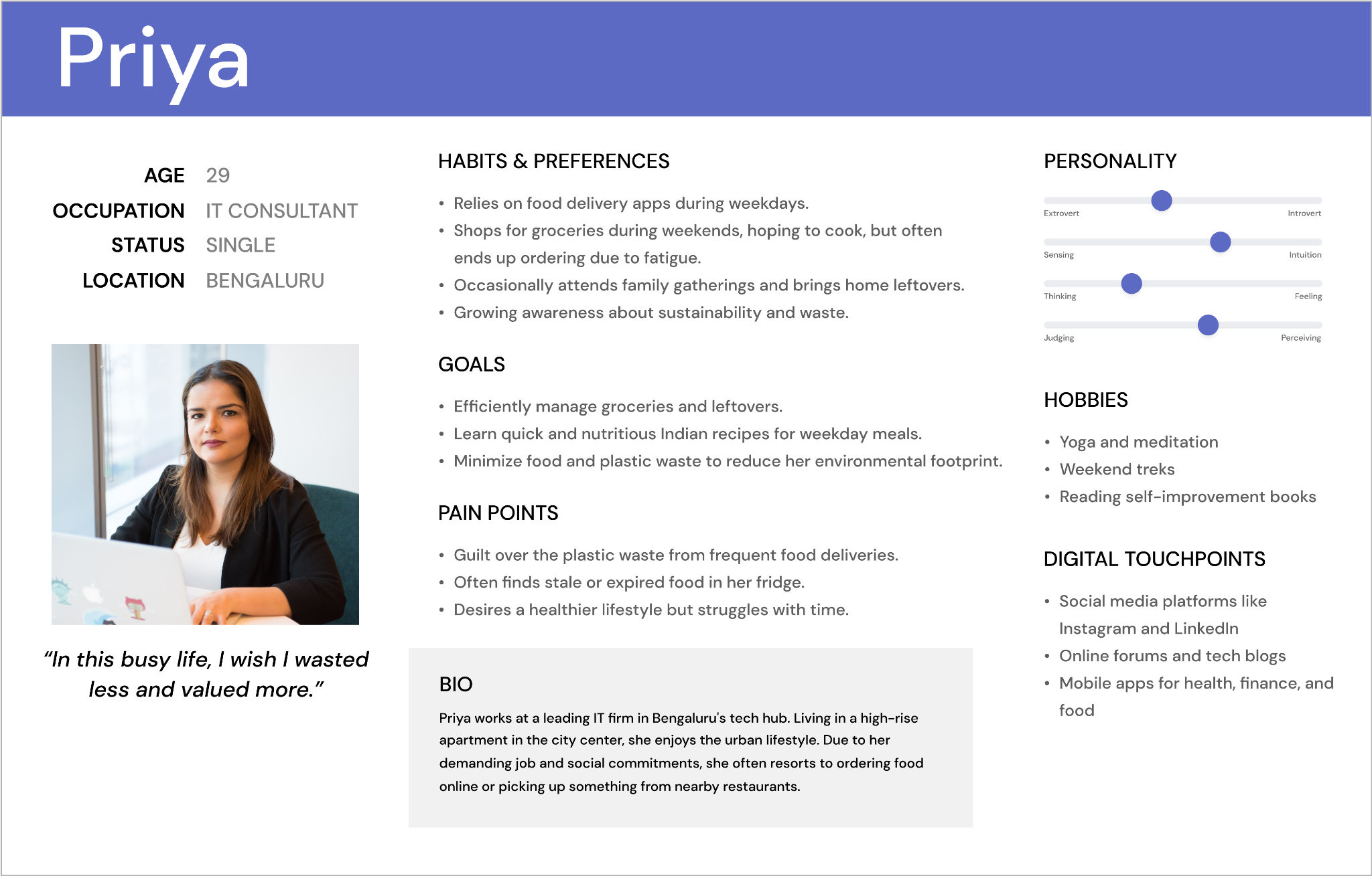 User Personas - FridgeBuddy