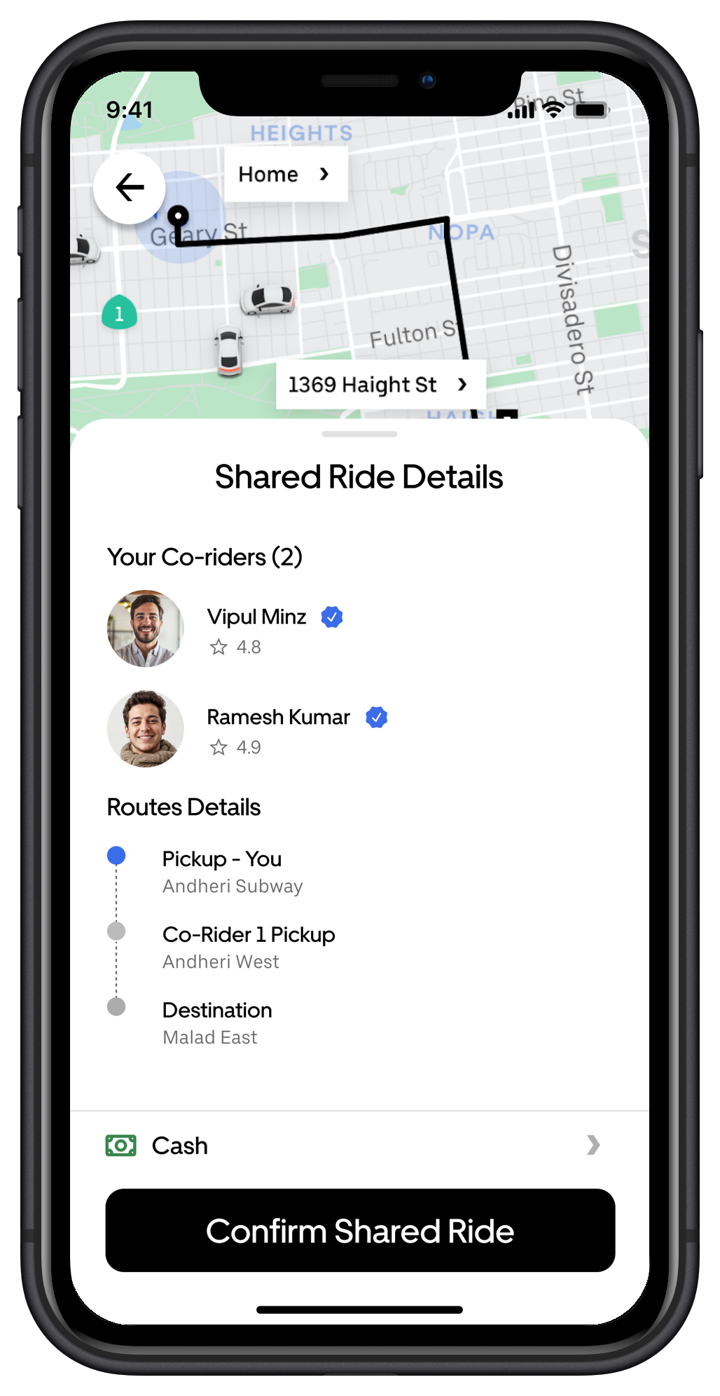 Uber Carpooling Portfolios